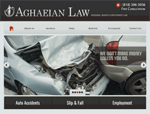 Tablet Screenshot of aghaeianlaw.com